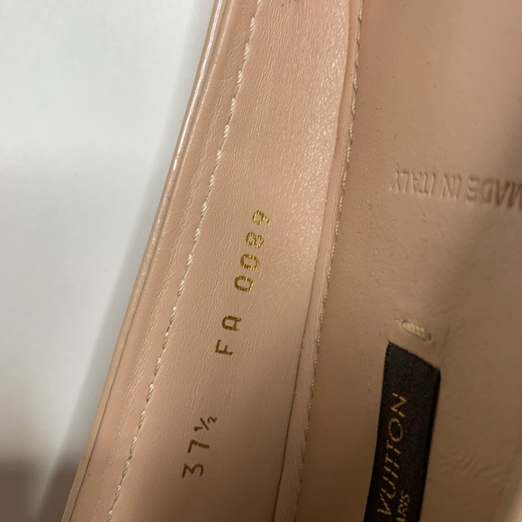 LOUIS VUITTON Patent Oxford Ballerina Flats 37.5 - Picture 7 of 8